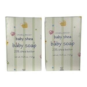 Caswell Massey Baby Shea Baby Soap 23% Shea Butter Two Pack New
